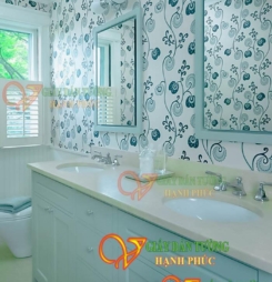 Giấy dán tường nào phù hợp với phòng tắm ?