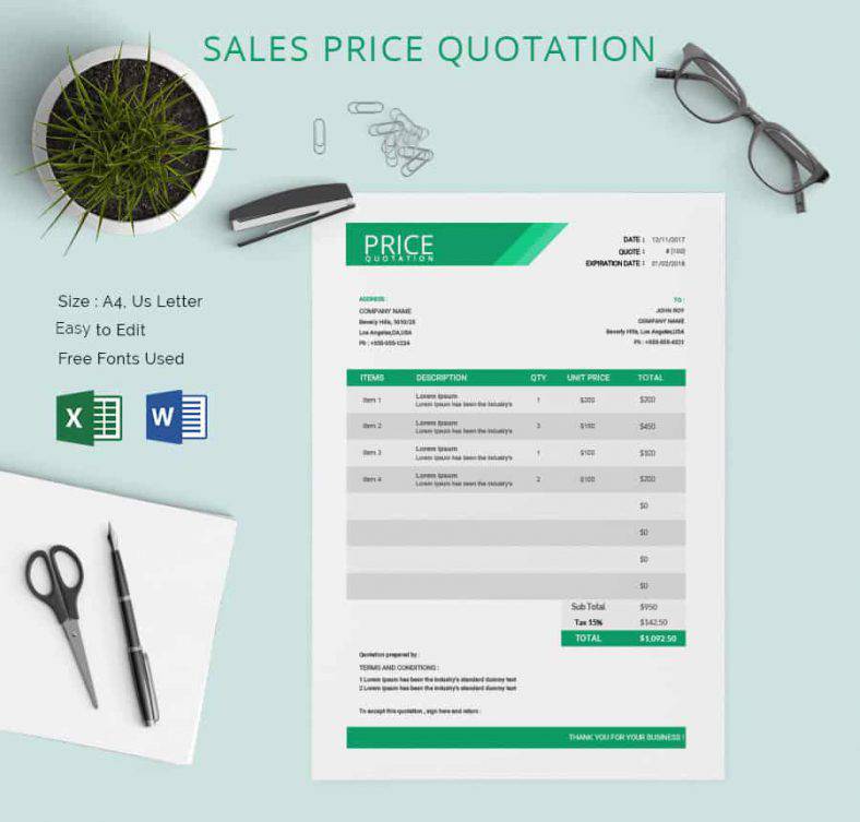 Mẫu báo giá sản phẩm dịch vụ chuyên nghiệp